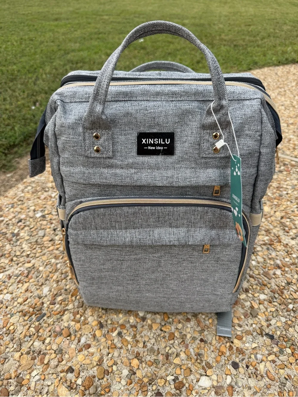 XINSILU Gray Diaper Bag. NWT